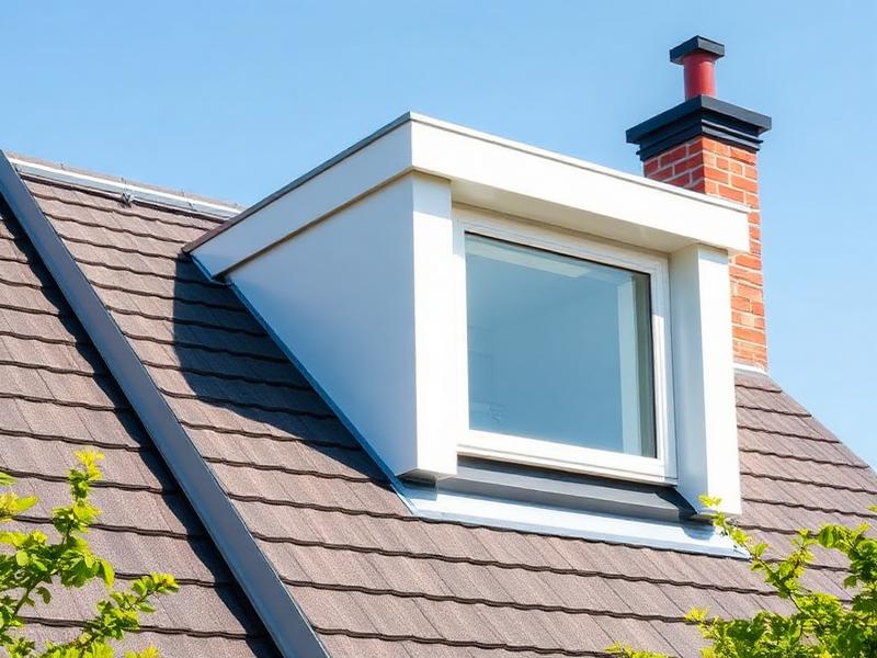 Witte dakkapel geïnstalleerd op een Nederlands huis